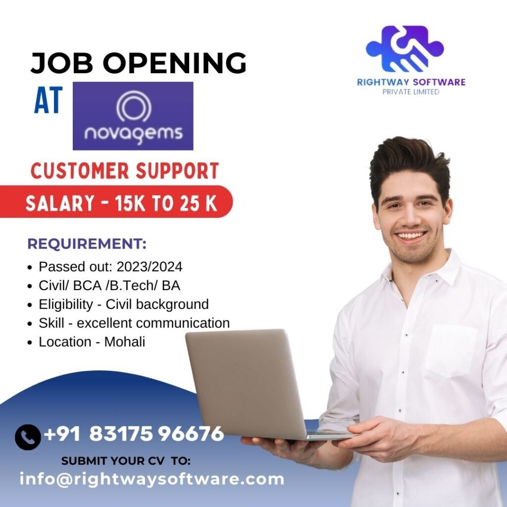 Customer Support job opening in Novagem