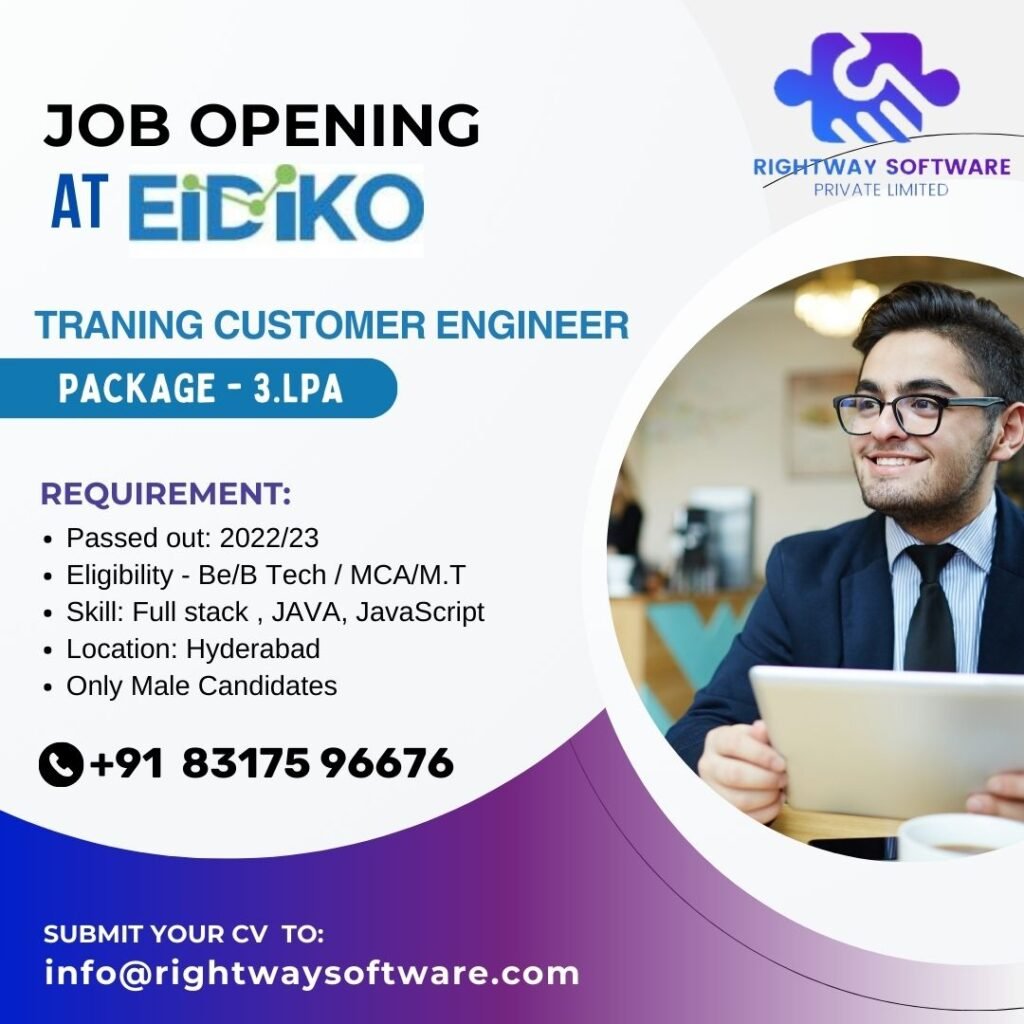 job vacancy at eidiko