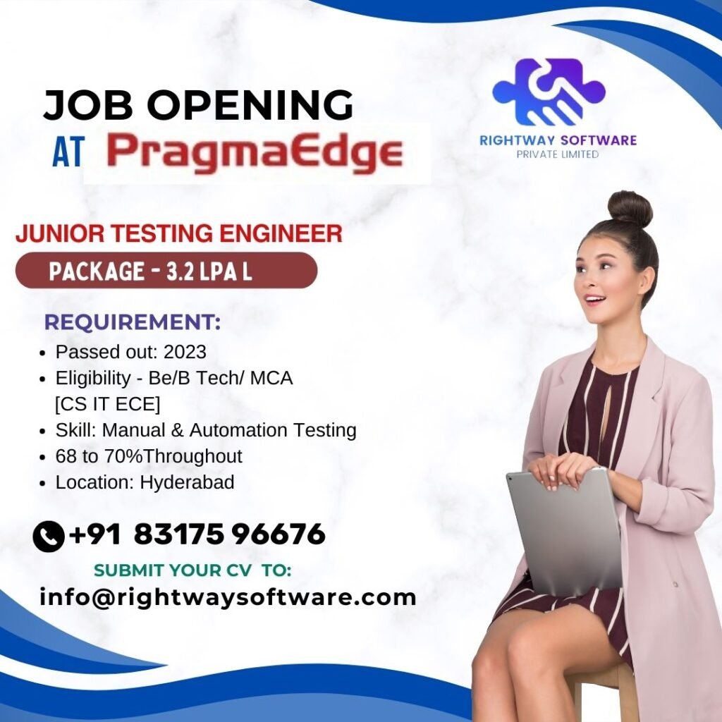 Job opening at Pragmaedge