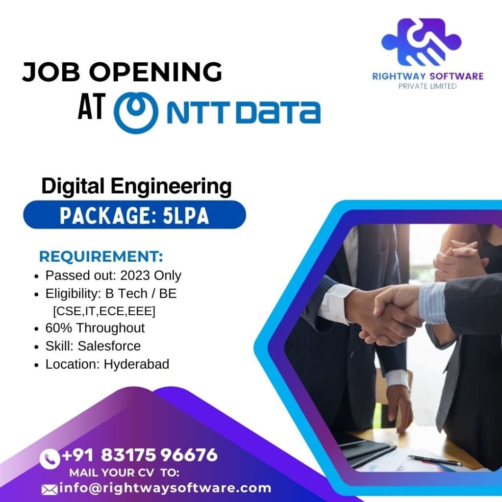 Digital Engineering job opening at NTTDate