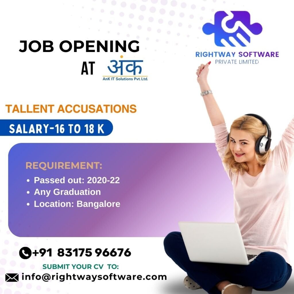 Job opening at ANK It solutions